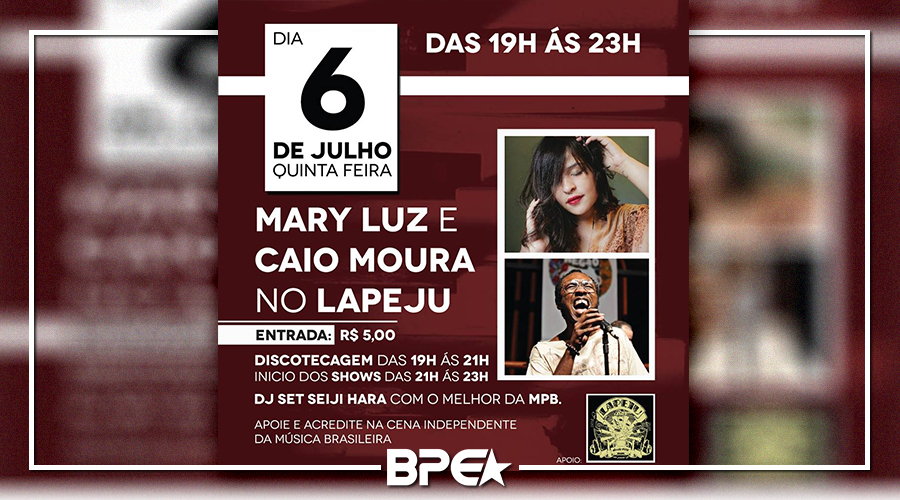 Mary Luz e Caio Moura no Lapeju