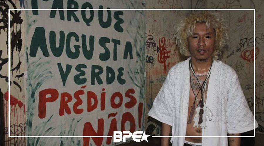 Yannick aka Afro Samurai canta em ato em prol do Parque Augusta