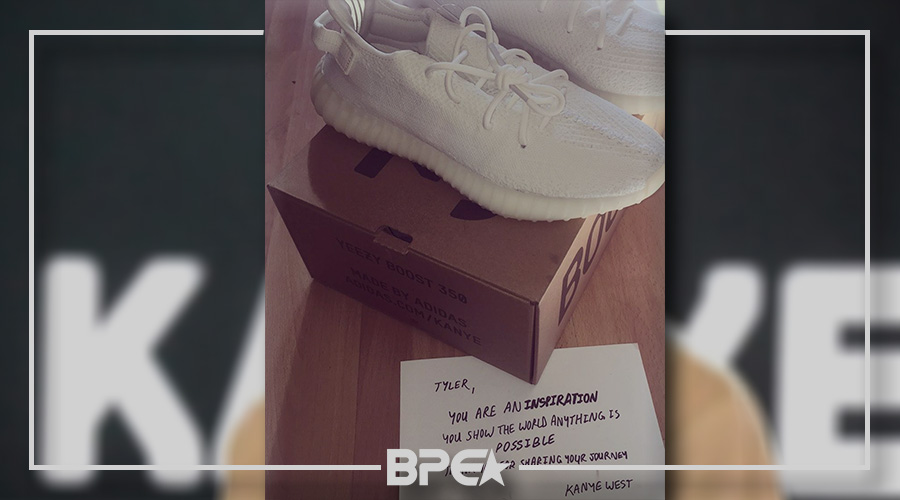 Kanye West envia Yeezy para fã que se recupera de acidente !